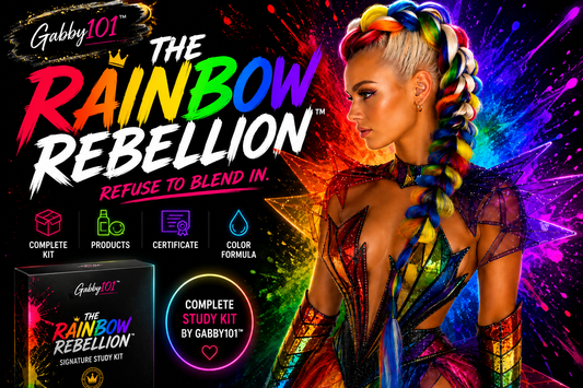 The Rainbow Rebellion™ Signature Study Kit: Complete Rainbow Mohawk Braid Tutorial + Products