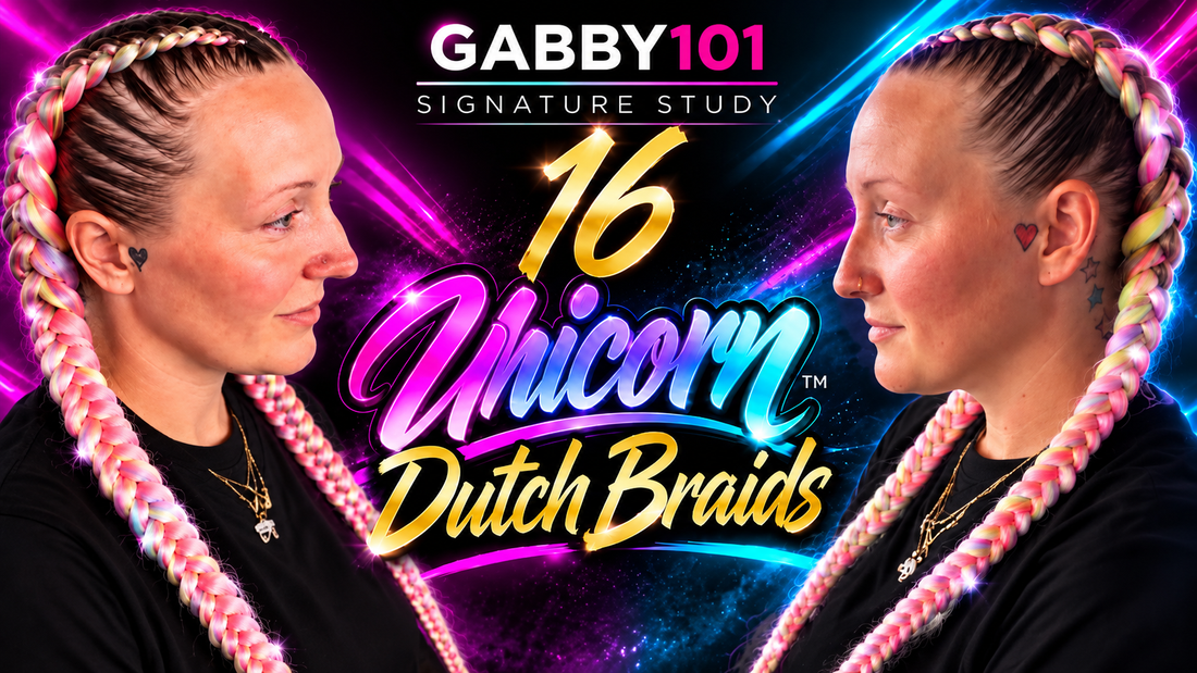Unicorn Dutch Braids Tutorial: How to Blend Multiple Colors | Signature Study 16