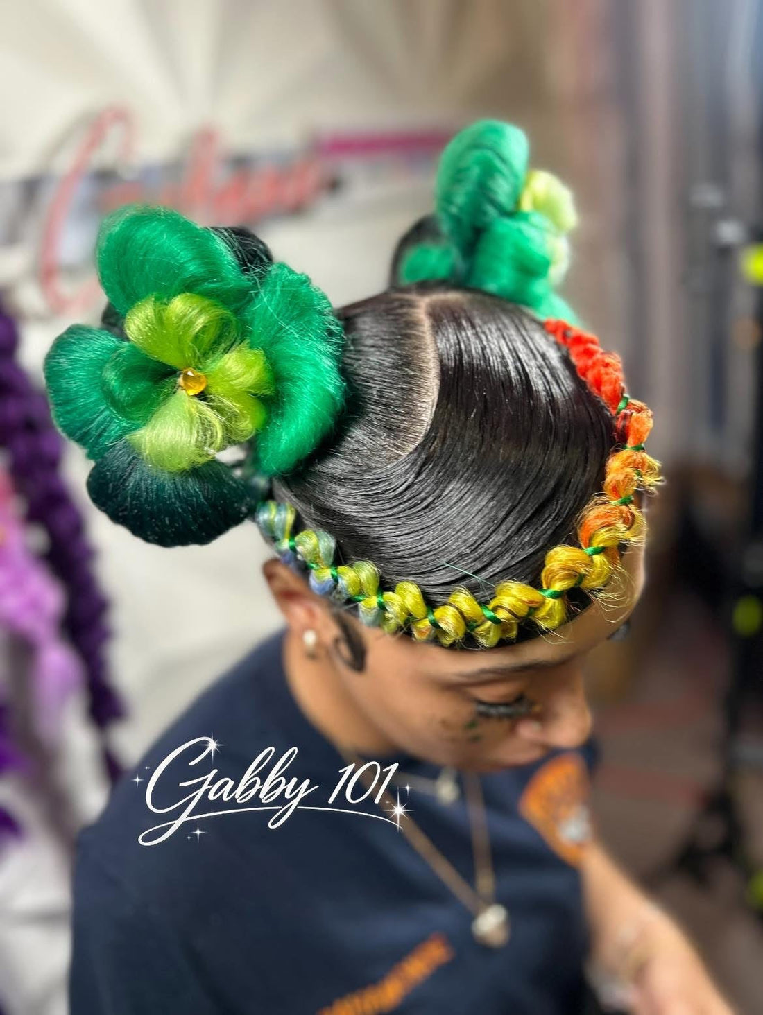 Clover Buns 🍀 + Rainbow Braid Tutorial (Easy St. Patrick’s Day Hair)