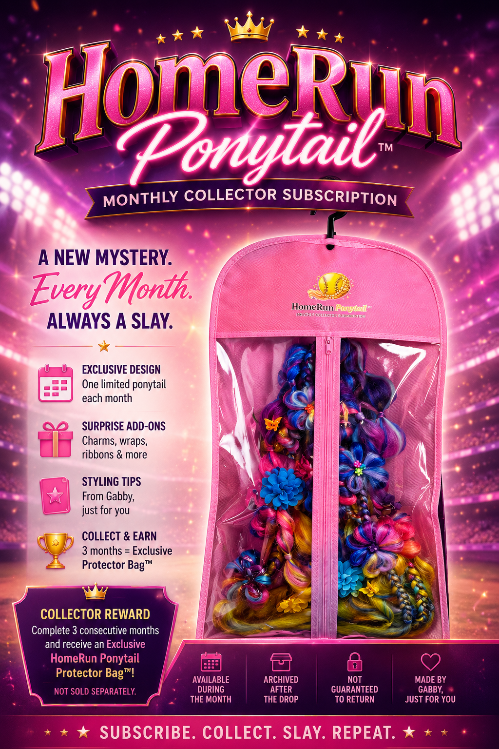 🏆 HomeRun Ponytail Monthly Subscription – The Ultimate Mystery Slay