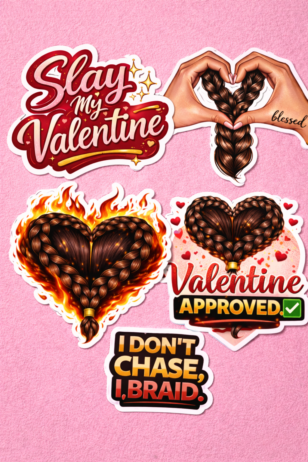 Valentine Braid Sticker Set 💘