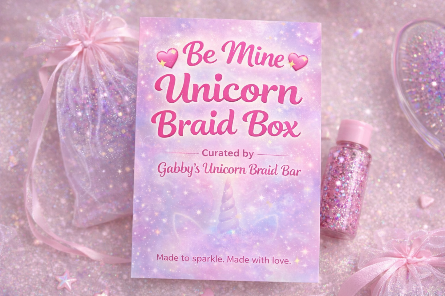 Be Mine Unicorn Braid Box 💘