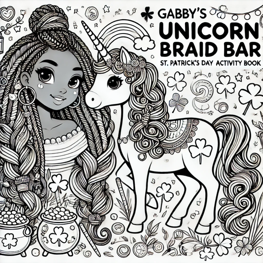 Gabby’s Unicorn Braid Bar - St. Patrick’s Day Coloring & Activity Book (Digital Download) 🦄🍀