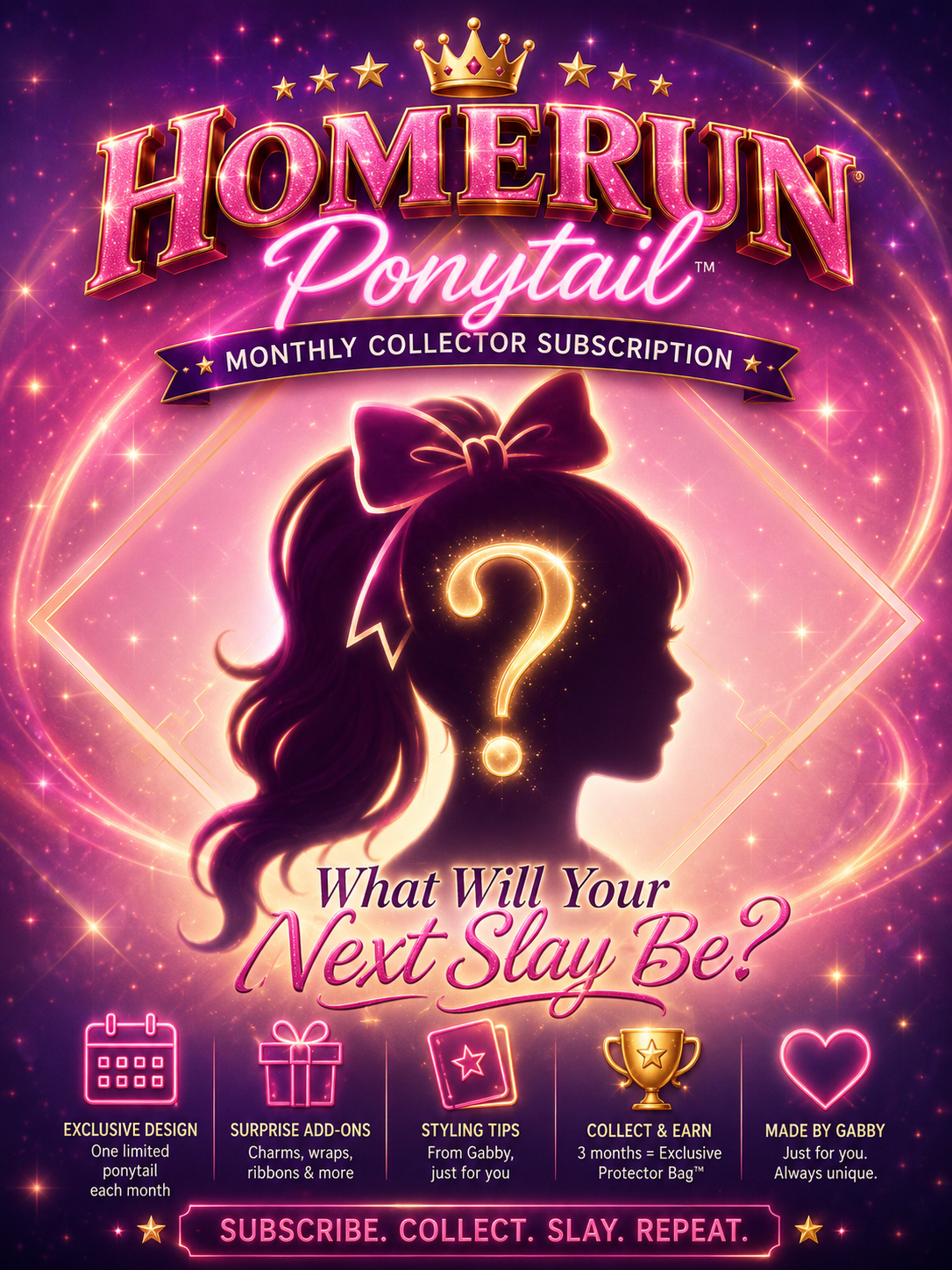 🏆 HomeRun Ponytail Monthly Subscription – The Ultimate Mystery Slay