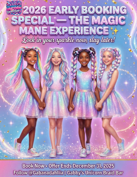 2026 Ultimate Unicorn Braid Party Package (Lock in 2025 Rates!)