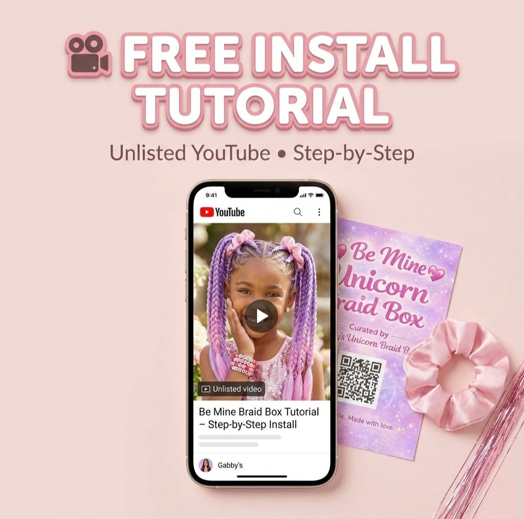 Be Mine Unicorn Braid Box 💘